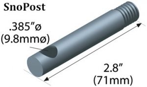 SnoPost Graphic with Measurements