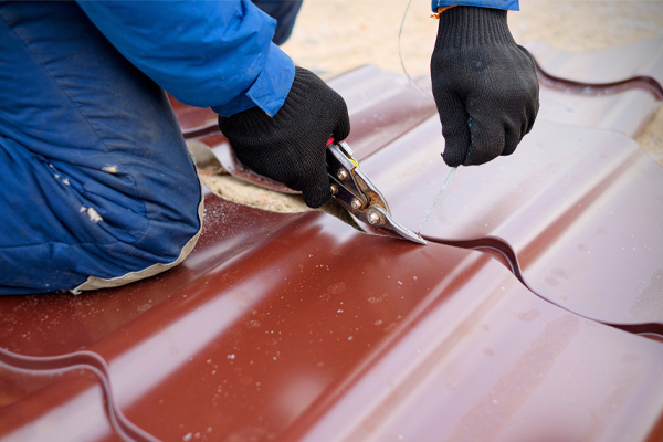 cut roofing panel post